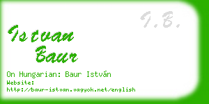 istvan baur business card