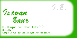 istvan baur business card